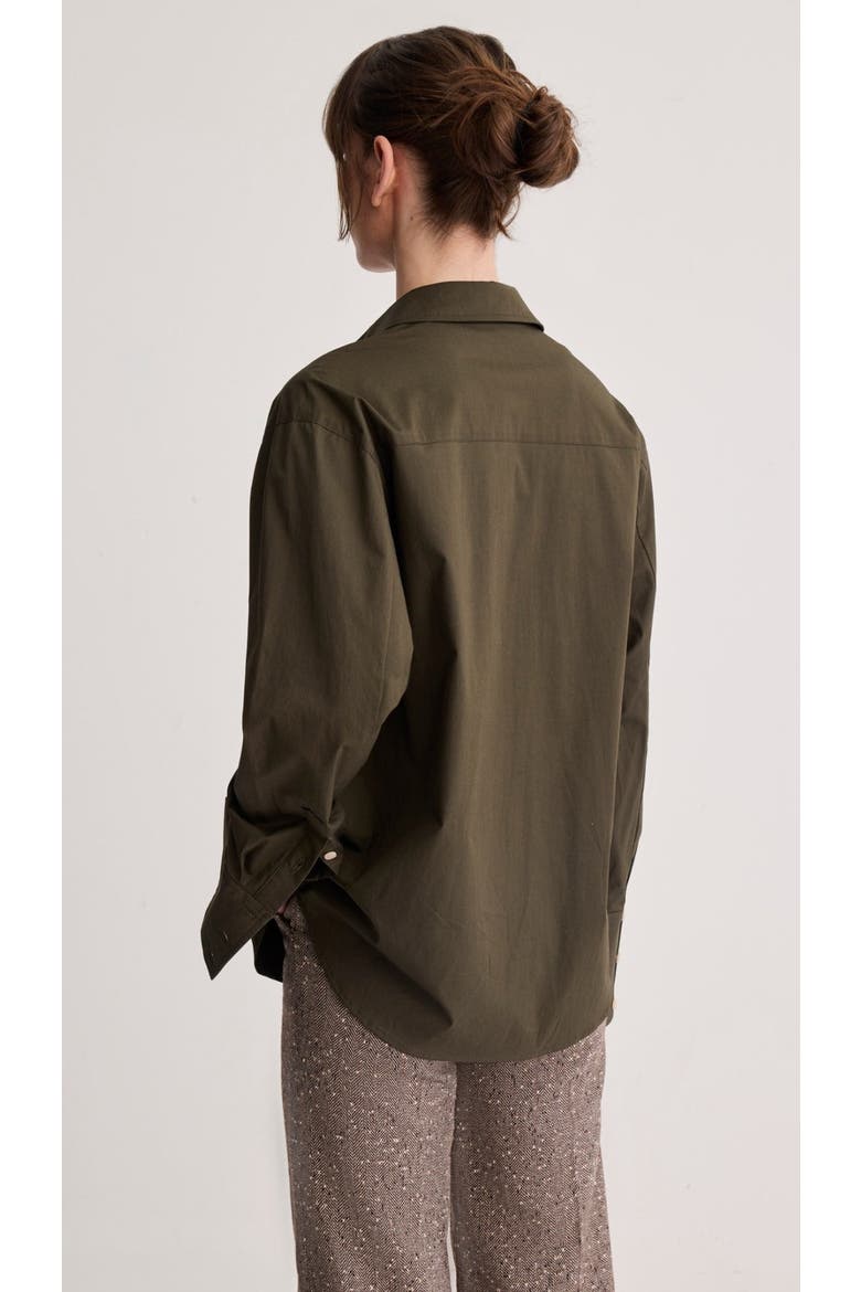 Classic Relaxed Shirt, Alternate, color, Olive Poplin