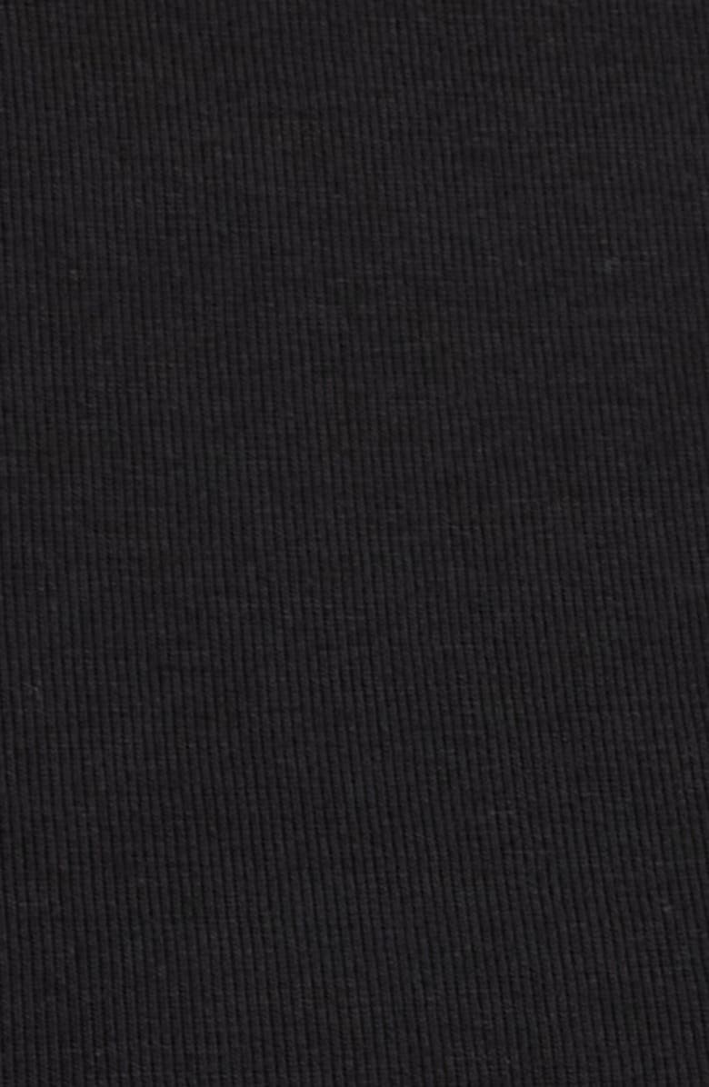 Topshop Strech Cotton Cap Sleeve T-Shirt, Alternate, color, Black