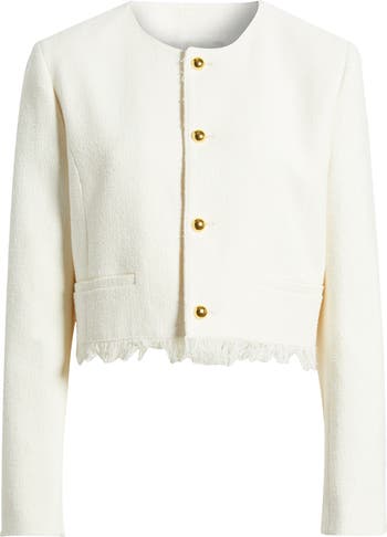 ♡*様 L'AUBE BLANC　　Fringe tweed Jacket Fringe tweed Jacket – L'AUBE BLANC