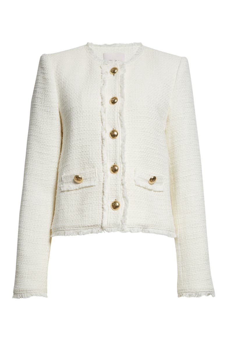 Christie Tweed Jacket, Alternate, color, GARDENIA