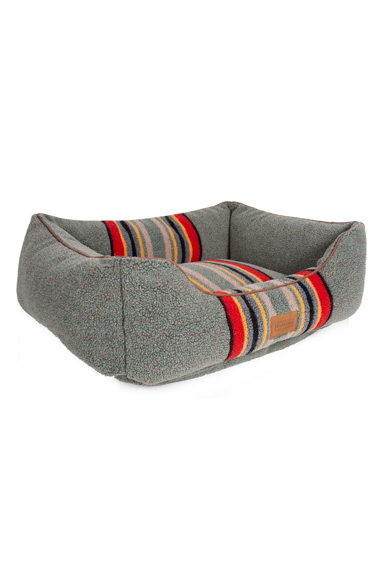 Pendleton Kuddler Dog Bed, Alternate, color, Heather Green