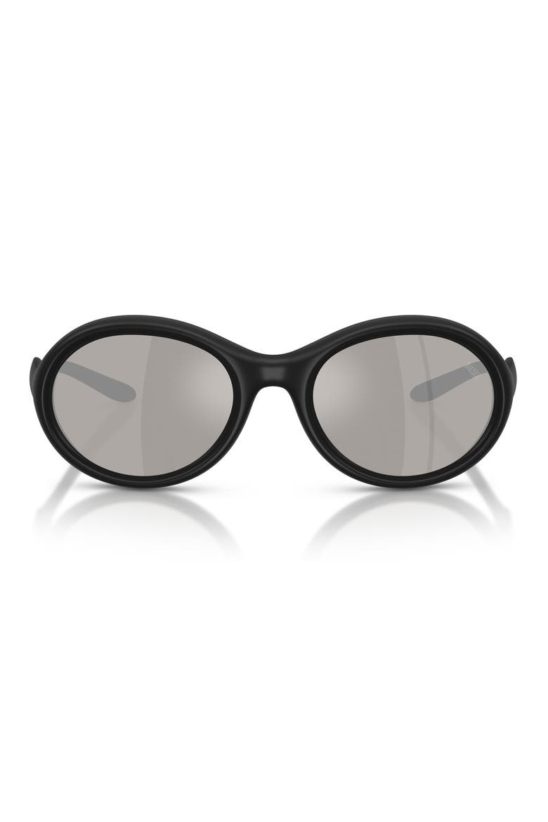DL3009U 55mm Oval Sunglasses, Main, color, BLACK MATTE / GREY BLACK