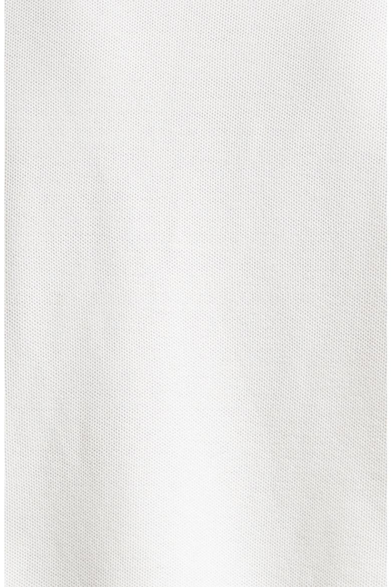 Silk & Cotton Piqué Long Sleeve Polo, Alternate, color, WHITE