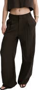 MANGO Pleated Straight Leg Pants