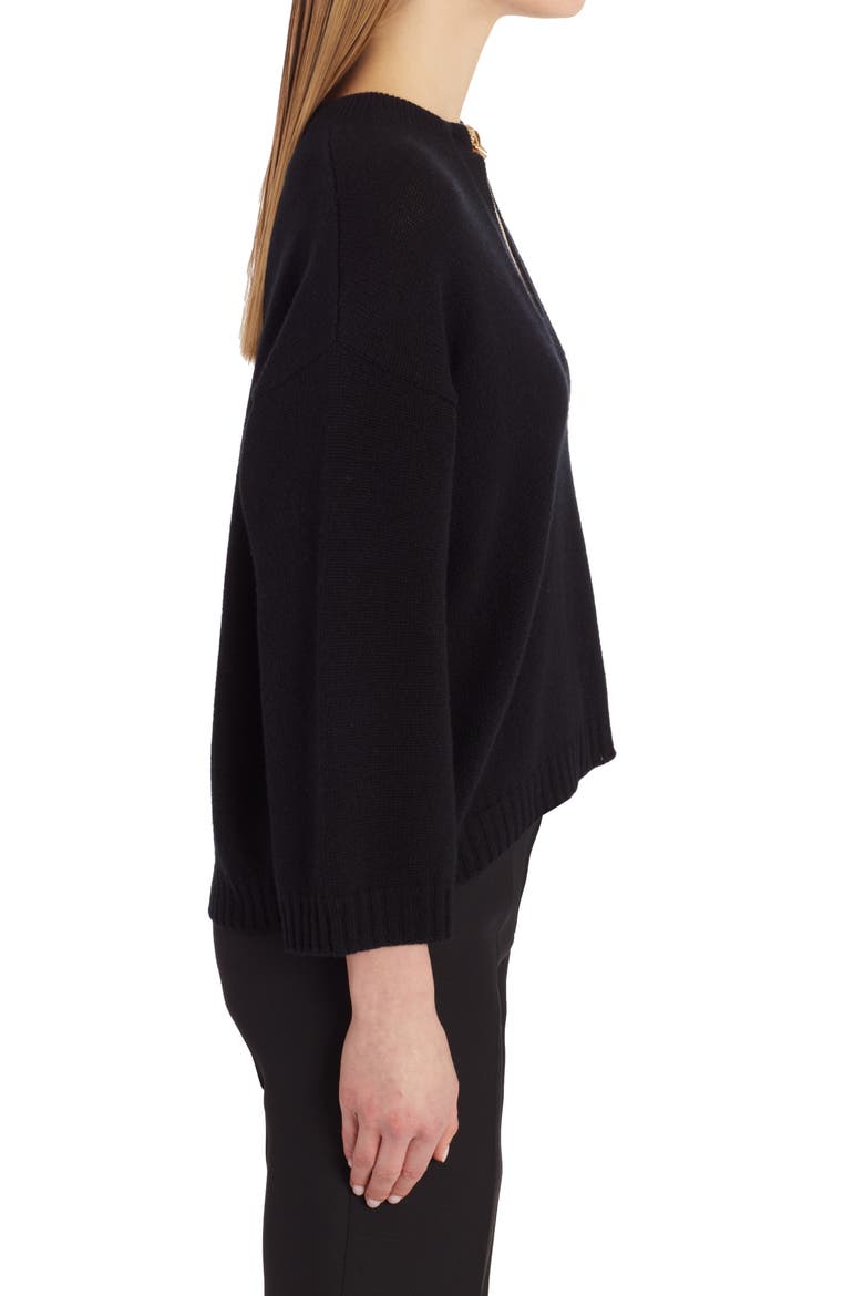 VLOGO Chain Detail Cashmere Sweater, Alternate, color, 0NO NERO