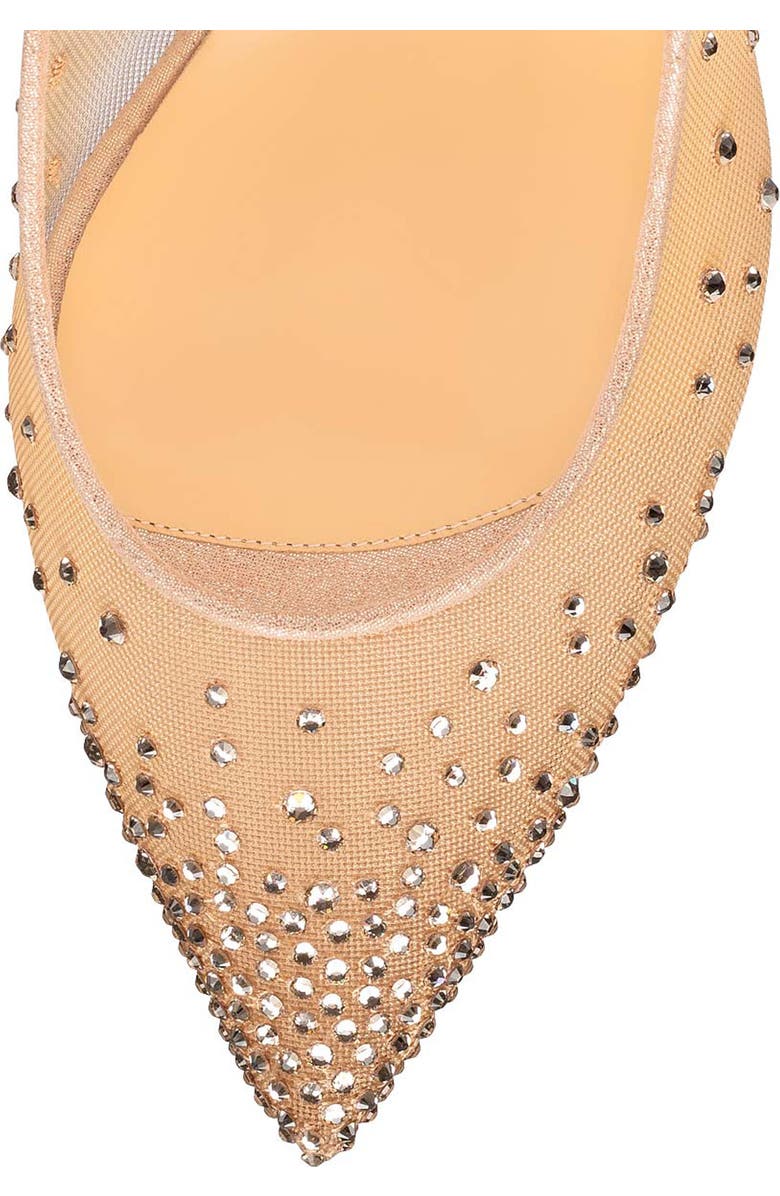 Christian Louboutin Follies Crystal Embellished Slingback Pump, Alternate, color, Silk