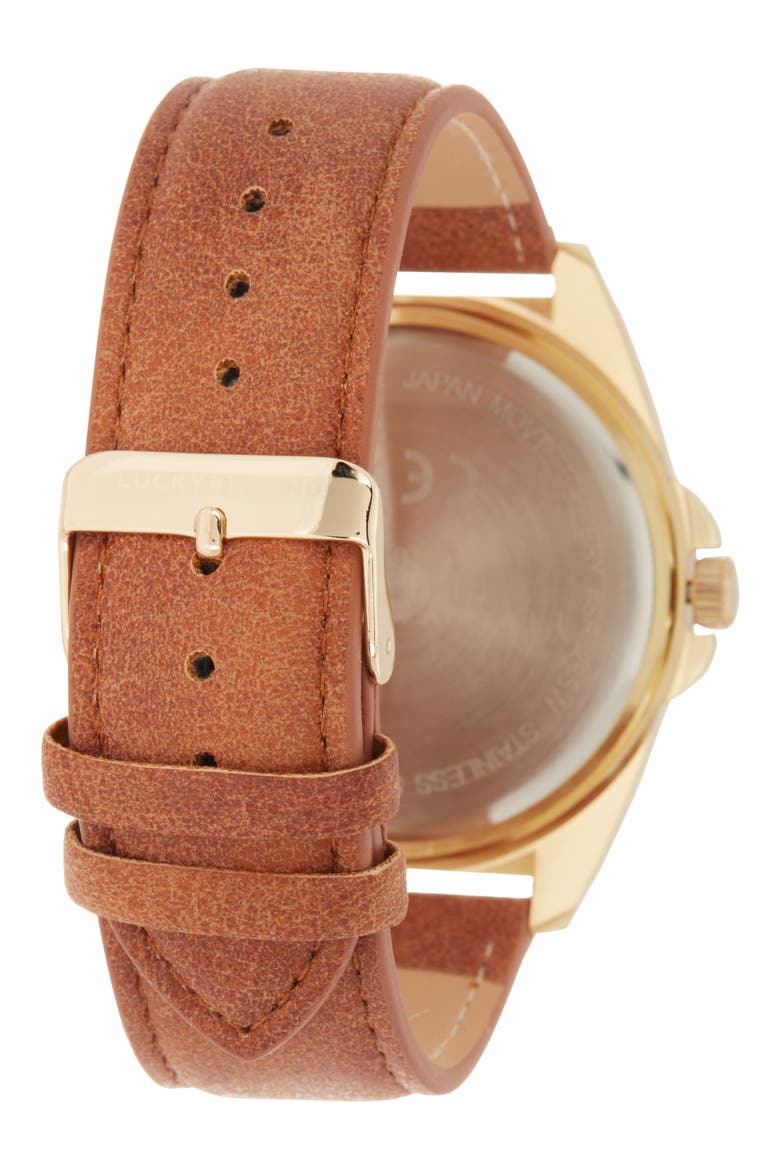 Alistair Leather Strap Watch & Stack Bracelet Set (Men) | Nordstromrack