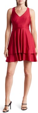Jump Apparel V-Neck Skater Dress