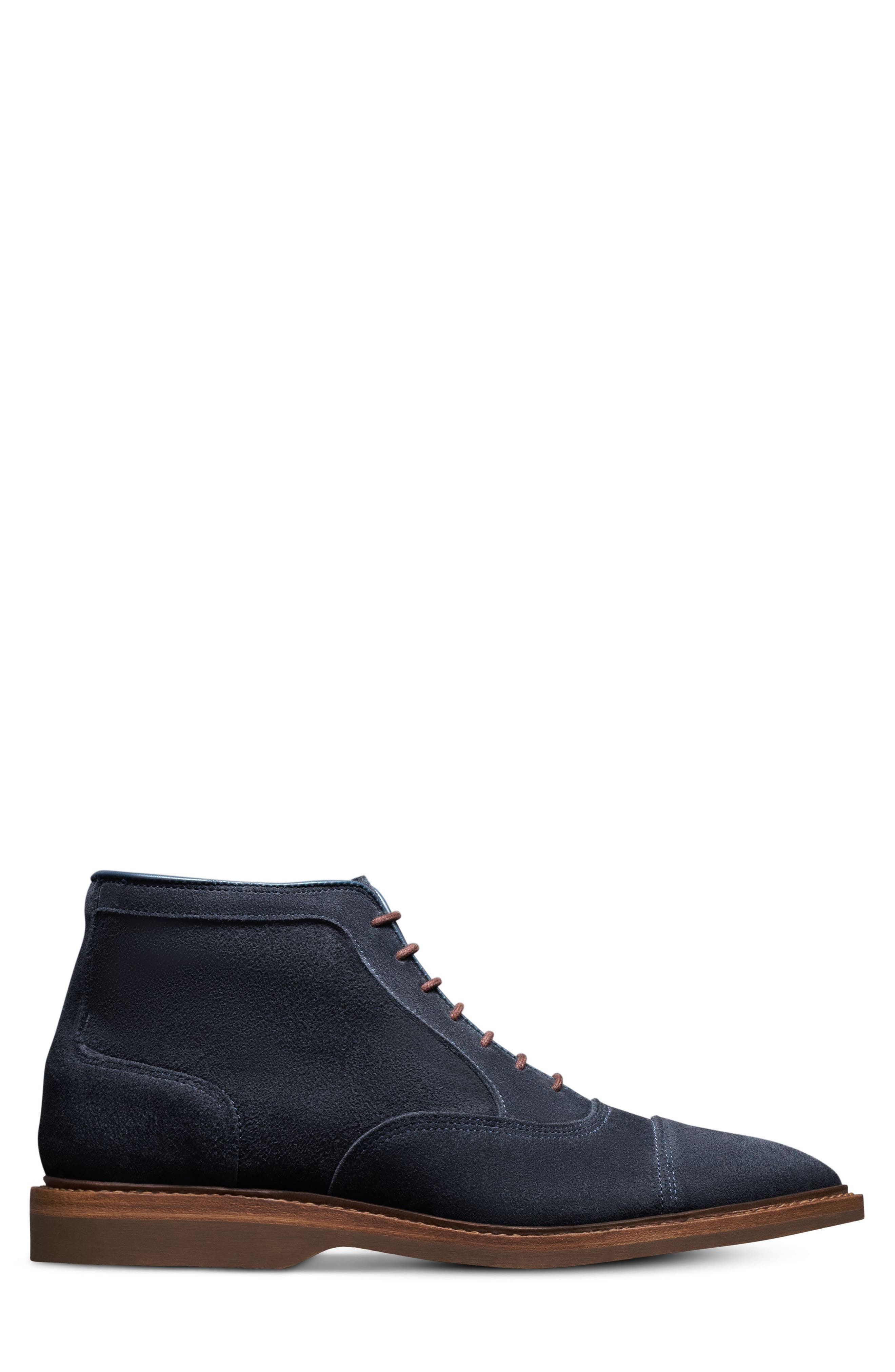 Allen Edmonds Park Avenue Verse Cap Toe Oxford Boot, Alternate, color, Navy