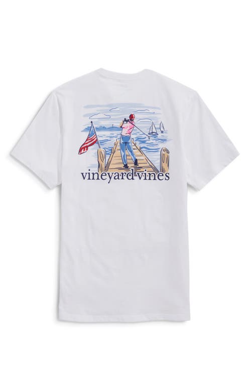 Vineyard Vines Golf Swing Graphic T-shirt In White