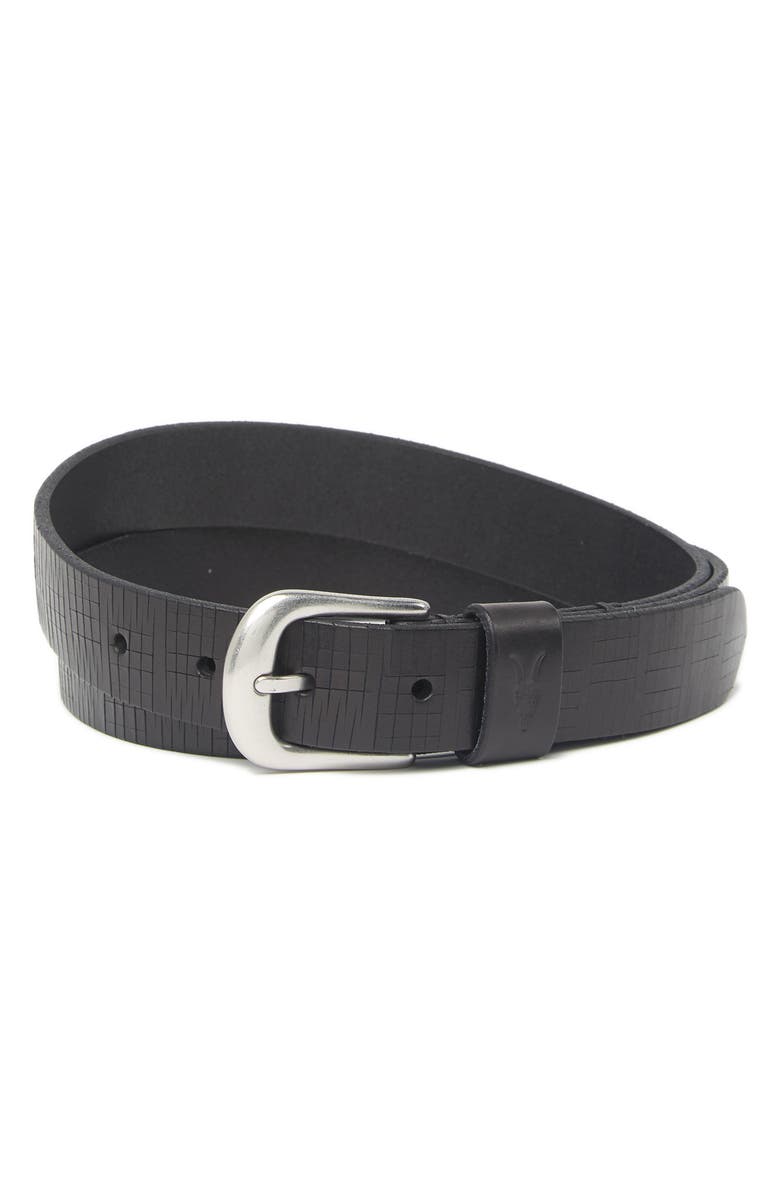 AllSaints Flat Strap Leather Belt, Main, color, 