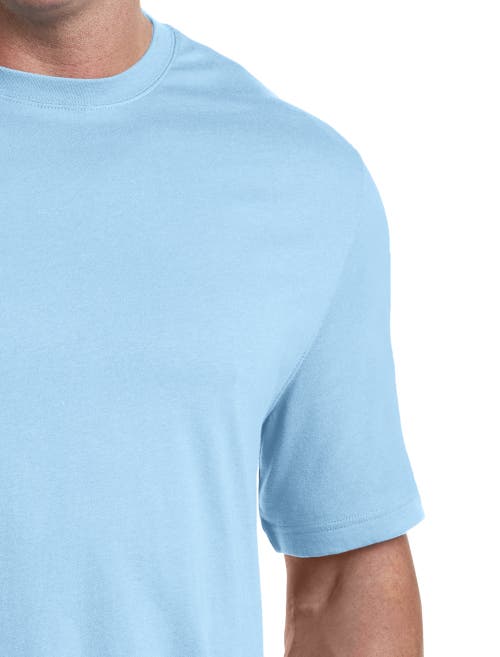 Harbor Bay By Dxl Big & Tall Moisture-wicking Jersey T-shirt In Blue