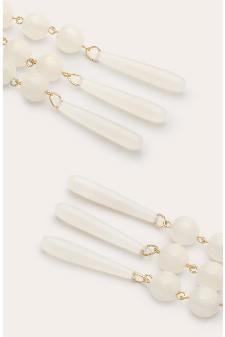 Elisa Agate Chandelier Earrings, Alternate, color, WHITE
