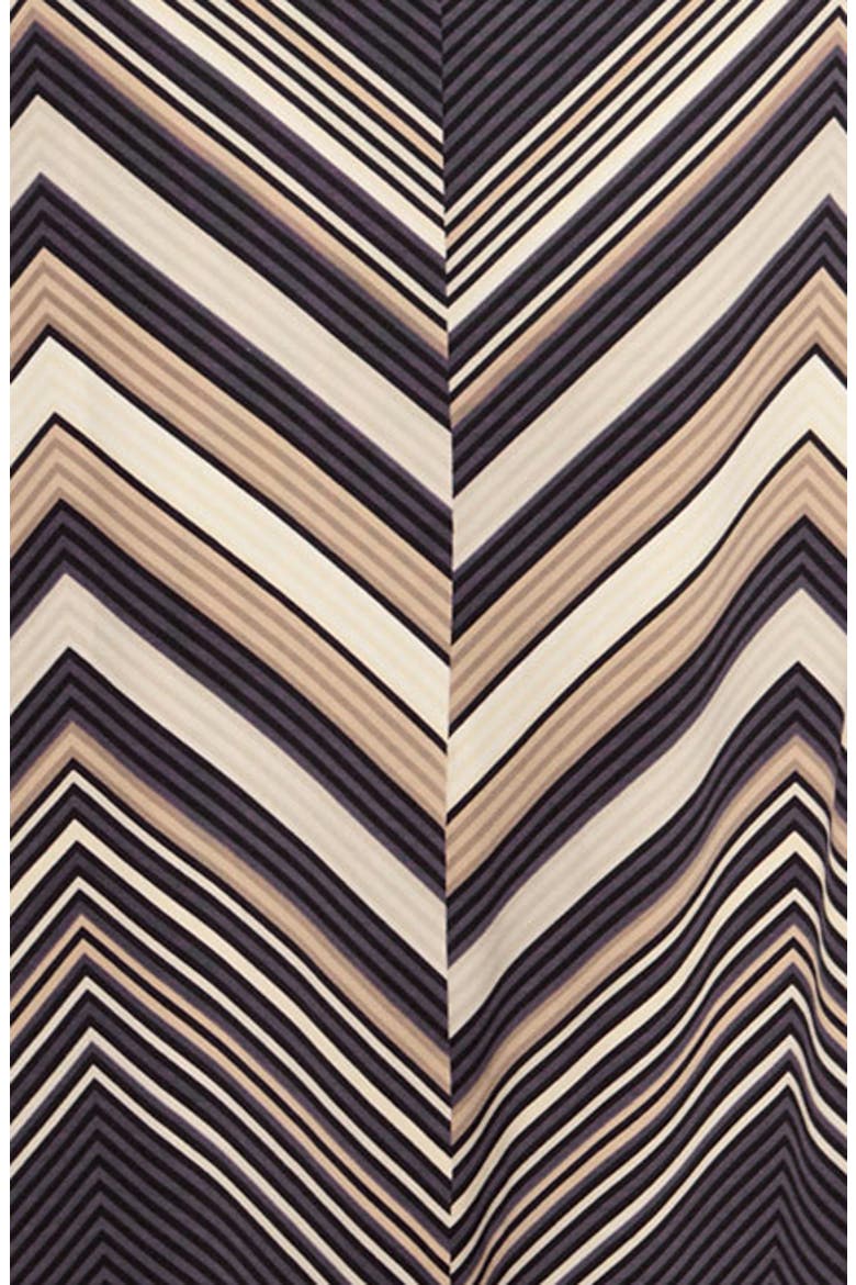 Karolina Chevron Print Knit Midi Dress, Alternate, color, BLACK CHEVRON