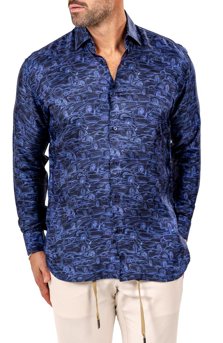 Maceoo Fibonacci Marthy Contemporary Fit Button-Up Shirt, Alternate, color, 