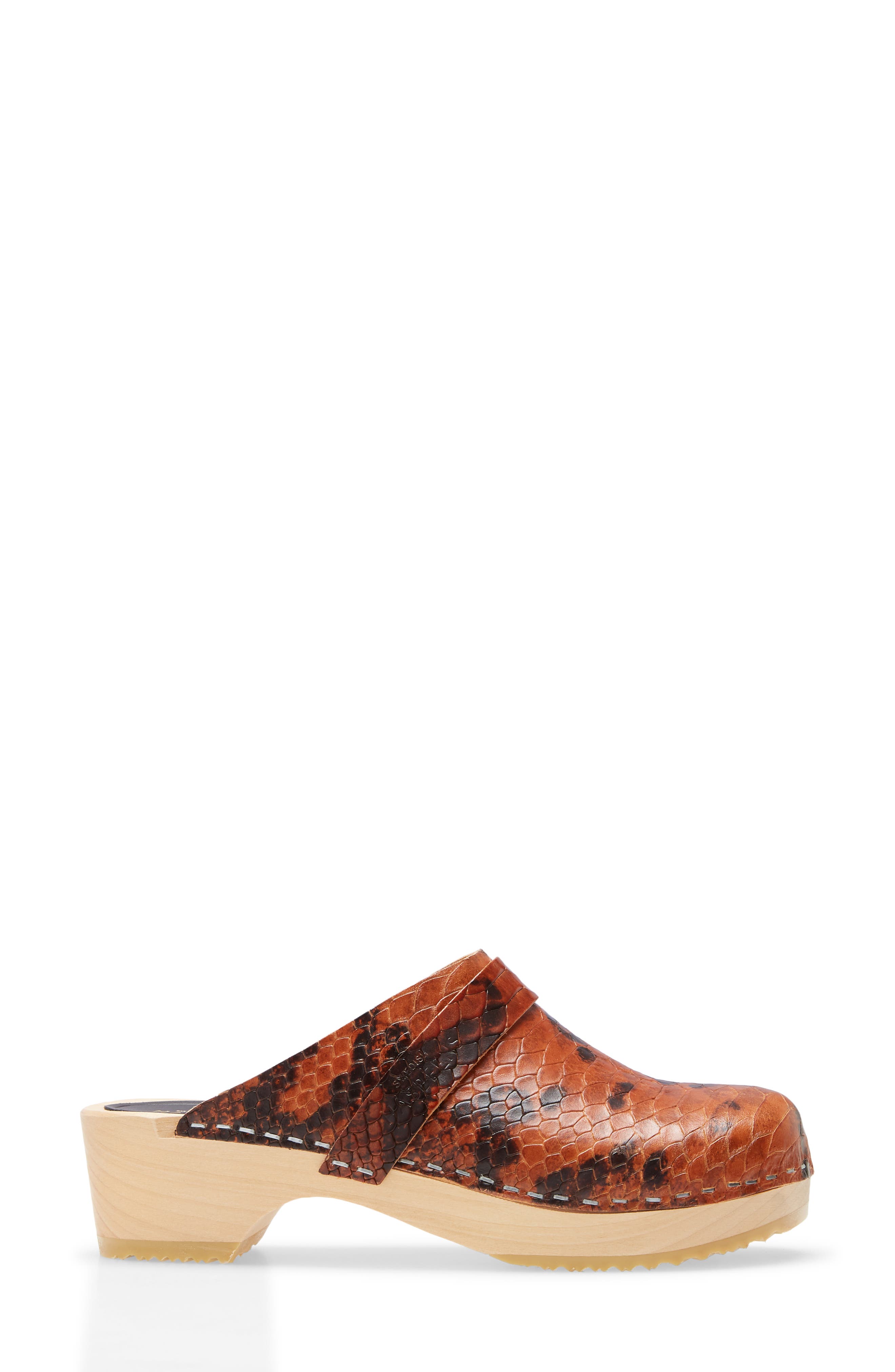 Husband Clog, Alternate, color, SNAKE PRINT LEATHER