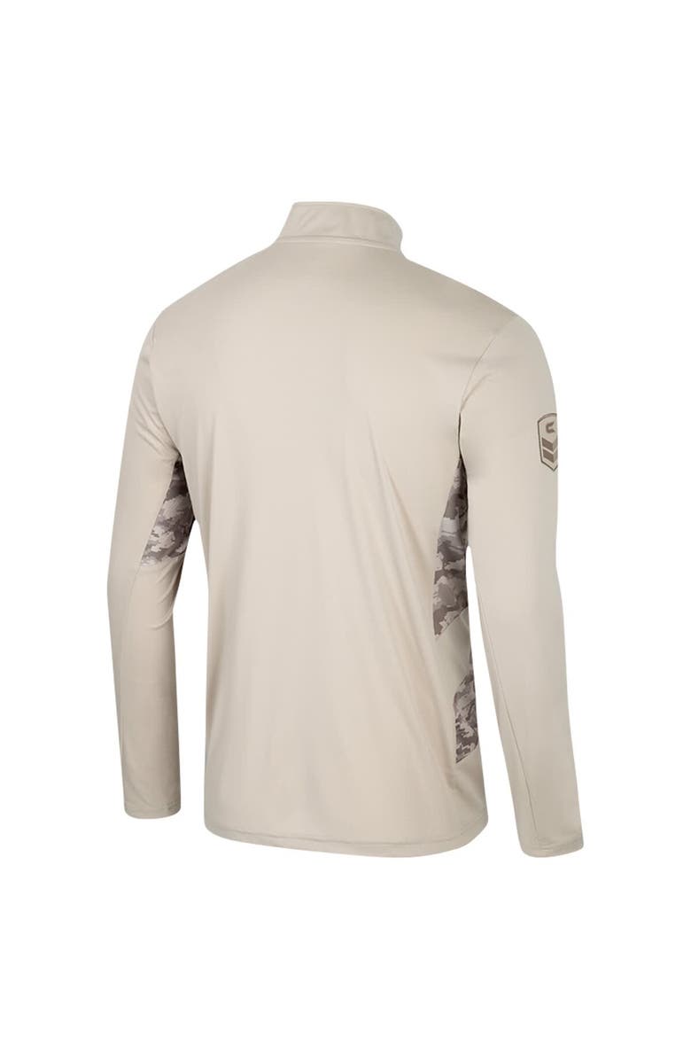 COLOSSEUM Men's Colosseum Natural Maryland Terrapins OHT Military Appreciation Quarter-Zip Jacket, Alternate, color, Natural