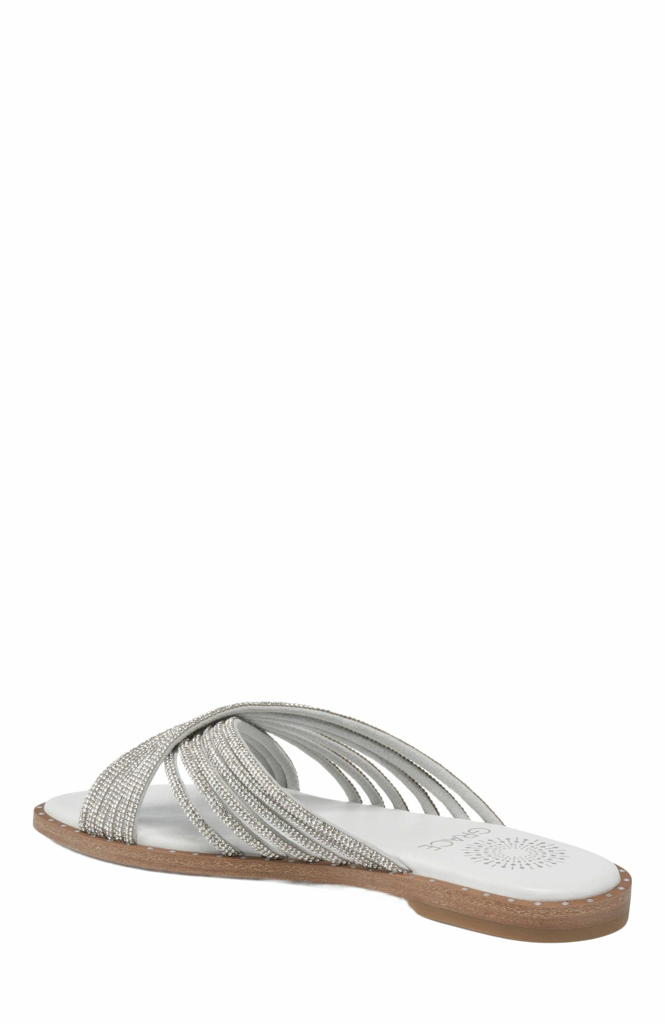 Grace Footwear Murano Sandal, Alternate, color, Silver