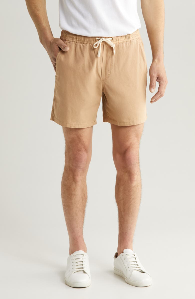 Marine Layer Saturday Elastic Waist Canvas Shorts, Main, color, 