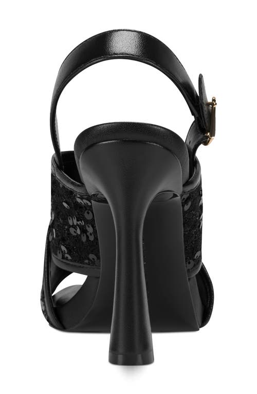 Karl Lagerfeld Paris Colbie Sequin X-band Sandal In Animal Print