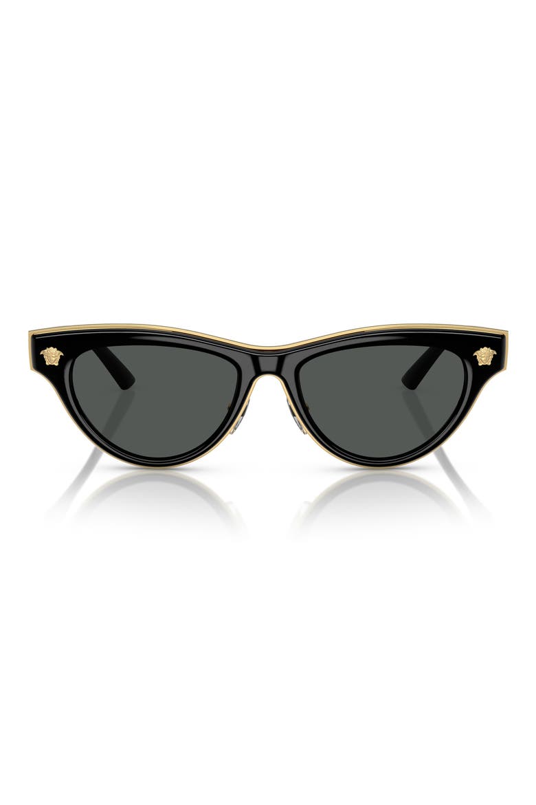 52mm Cat Eye Sunglasses, Main, color, BLACK