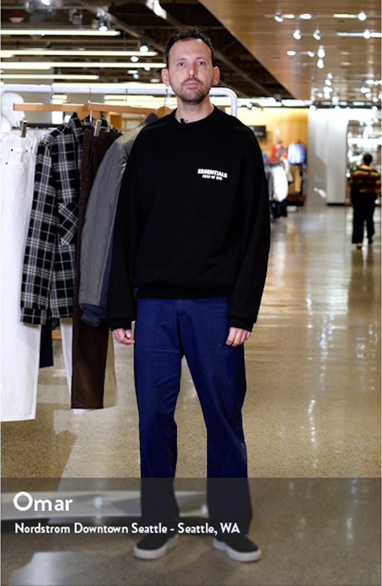 Cotton Blend Fleece Graphic Sweatshirt, sales video thumbnail