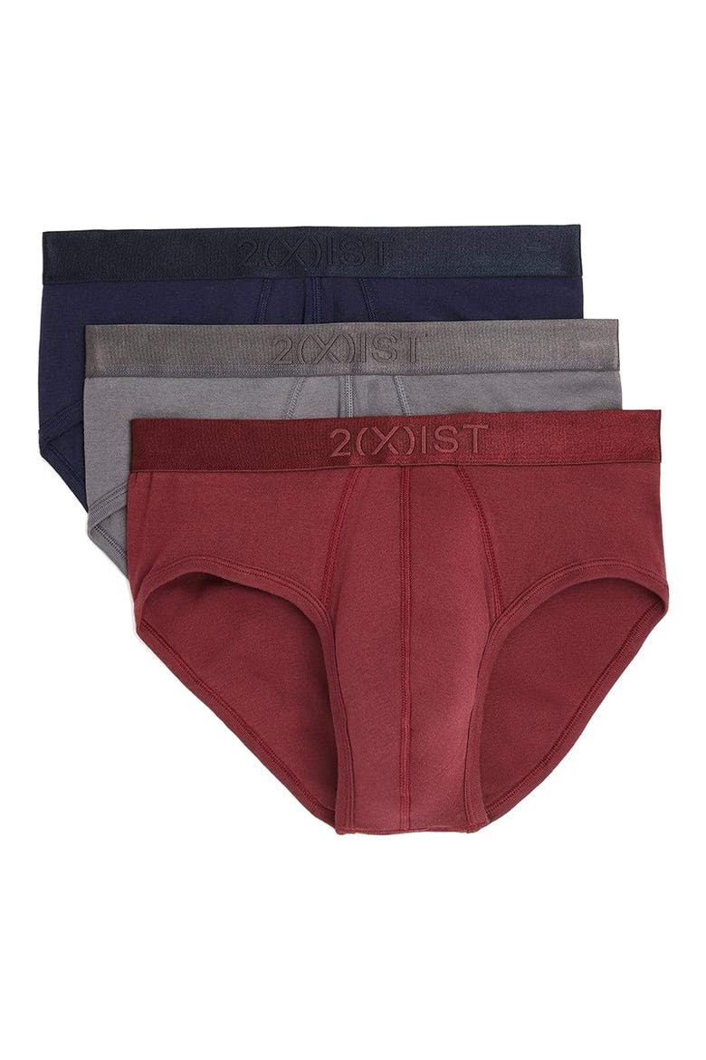 3-Pack Pima Cotton Briefs, Main, color, NAVY BLAZER/ TAWNY PORT/ JET