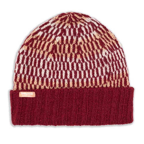 Feelgoodz Artisan Hand-knit Adirondack Cap In Brown
