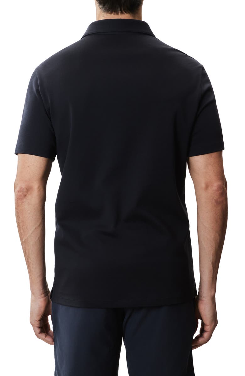 Robert Barakett Georgia Short Sleeve Pima Cotton Polo, Alternate, color, Black