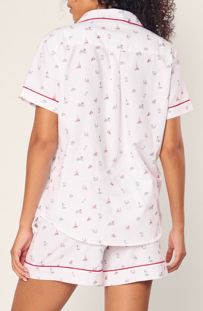 Petite Plume Cotton Twill Shorts Pajamas, Alternate, color,