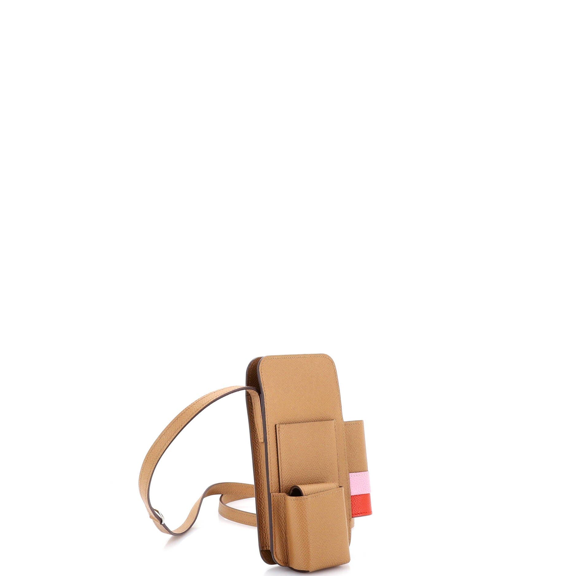 Pre-Owned Hermes Hermesway Phone Case Crossbody Bag Epsom, Alternate, color, Biscuit