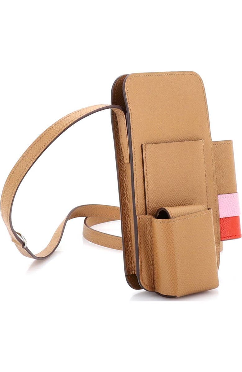 Pre-Owned Hermes Hermesway Phone Case Crossbody Bag Epsom, Alternate, color, Biscuit