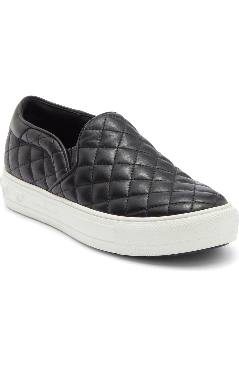 FERRAGAMO Lisa Slip-On Sneaker, Main, color, Black