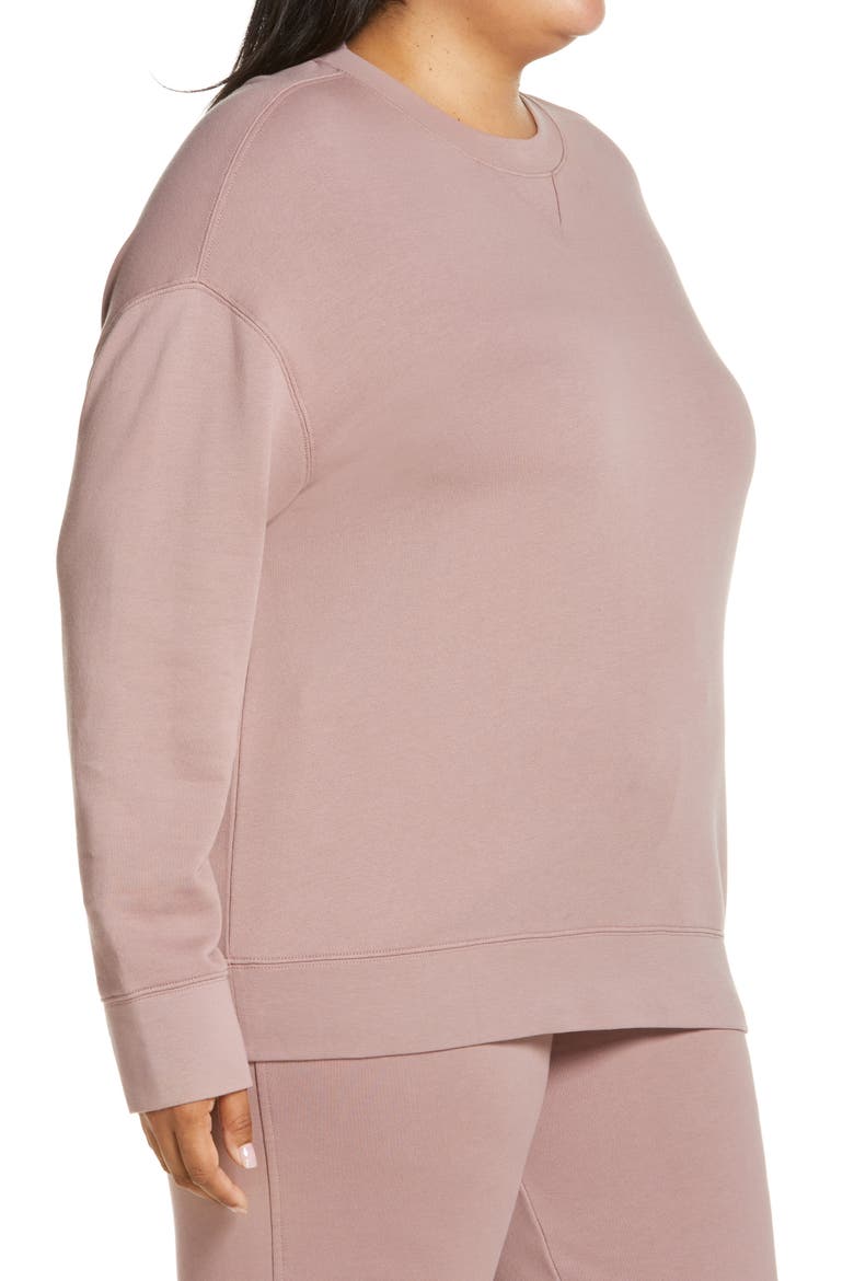 Essential Relaxed Sweatshirt, Alternate, color, PINK SHELL