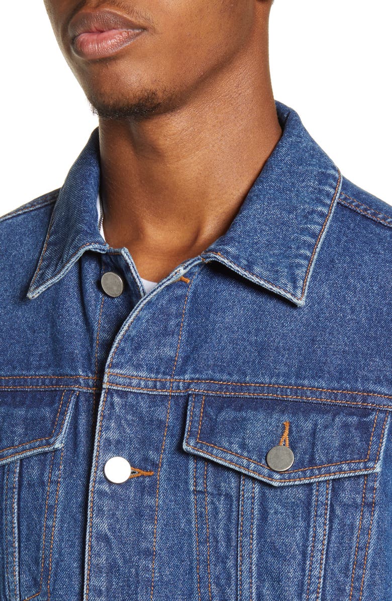 BP. x Alex Costa Denim Trucker Jacket, Alternate, color, 