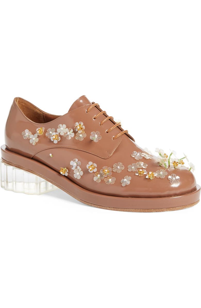 Simone Rocha Embellished Lace-Up Oxford, Main, color,
