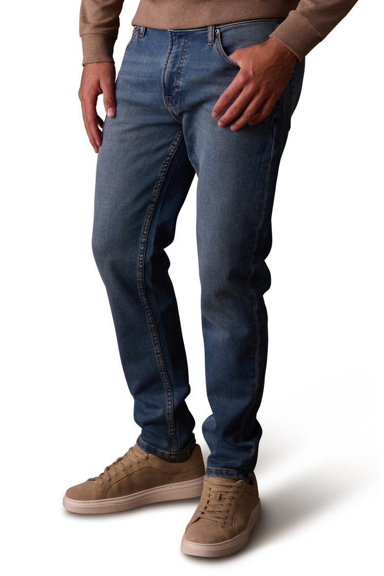 Comfort Terry Five-Pocket Jeans, Alternate, color, DARK WASH