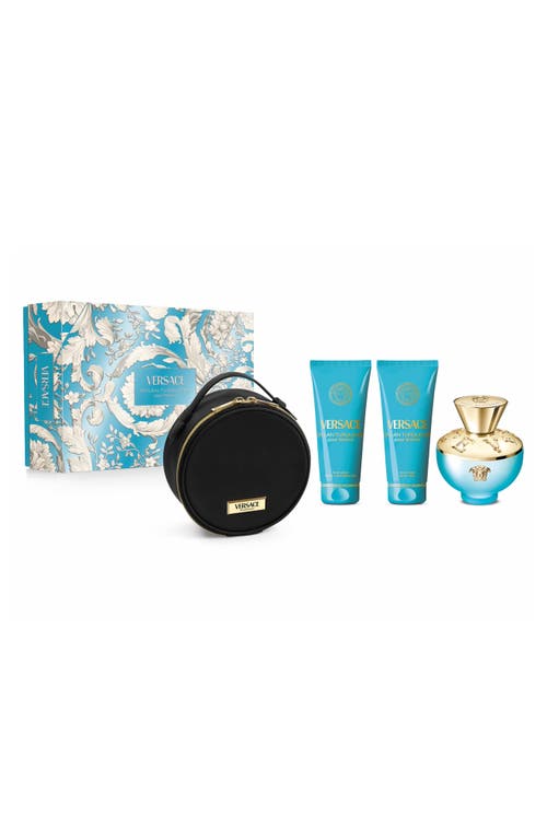Versace Dylan Turquoise 4-piece Gift Set $198 Value In Transparent