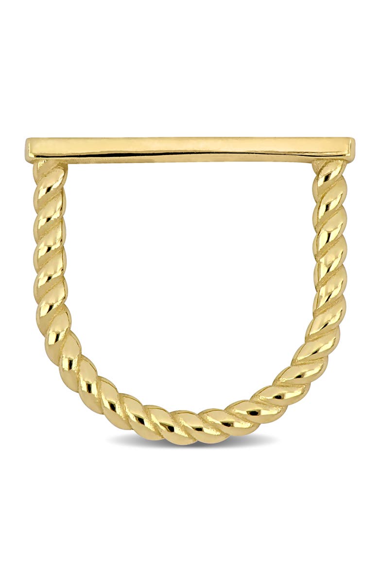 Flat Bar Twisted Ring 14k Yellow Gold, Alternate, color, Yellow Gold