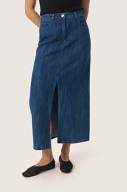 Soaked in Luxury Slzianna Maxi Length Denim Skirt