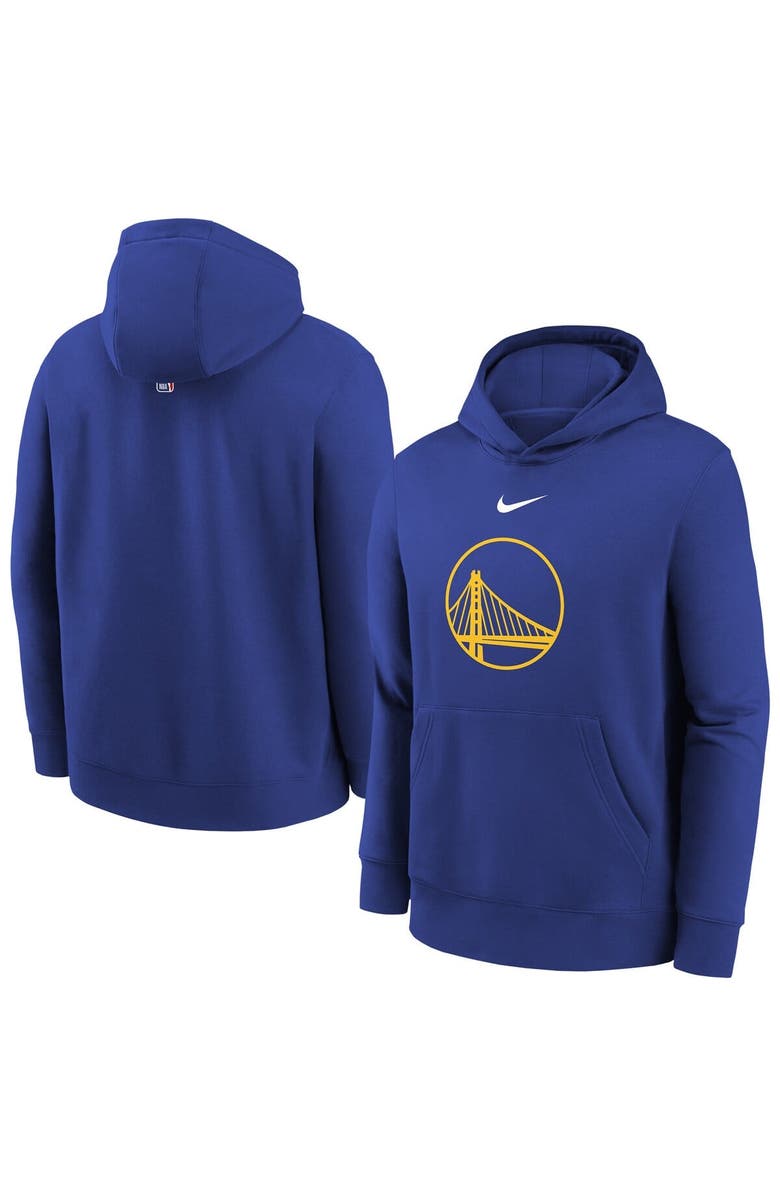Nike Youth Nike Royal Golden State Warriors 2025/26 Club Fleece Hoodie, Alternate, color, Royal