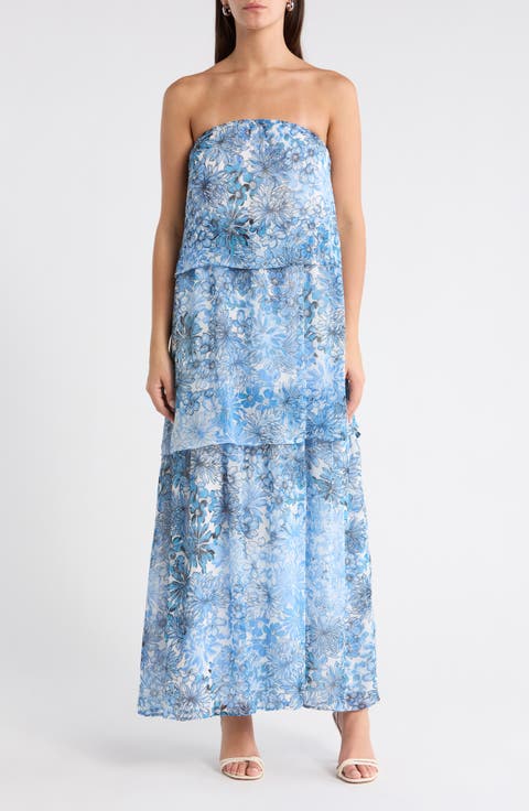 Tierra Floral Briary Strapless Dress