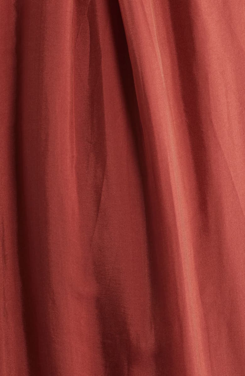 DELUC Vita Mock Neck Satin Maxi Dress, Alternate, color, Maroon