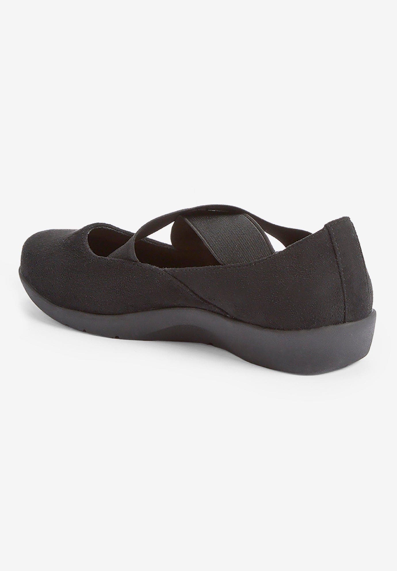 Comfortview The Stacia Mary Jane Flat, Alternate, color, Black
