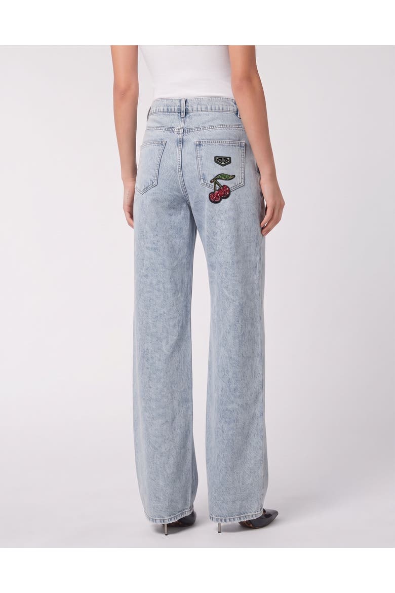 Skater Fit Jeans Cherrylicious Women, Alternate, color, Sky Wash