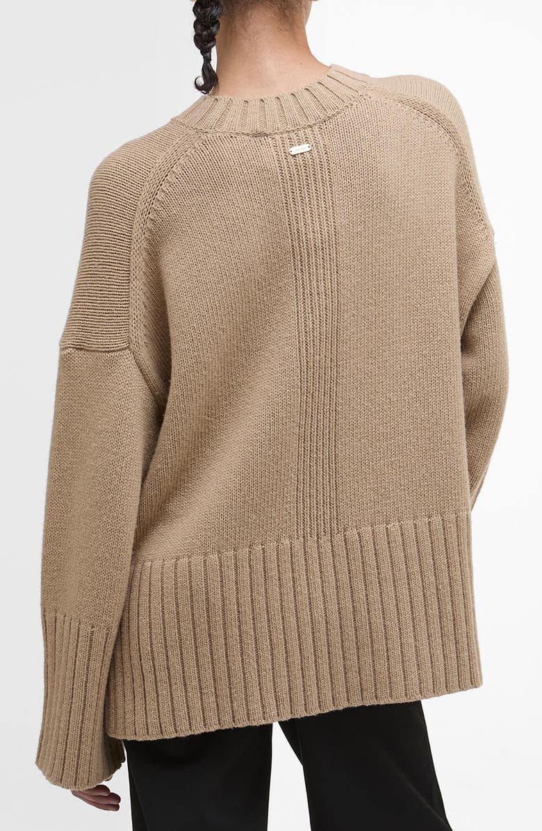 Barbour Sophia Cotton & Wool Blend Tunic Sweater, Alternate, color, Pale Camel