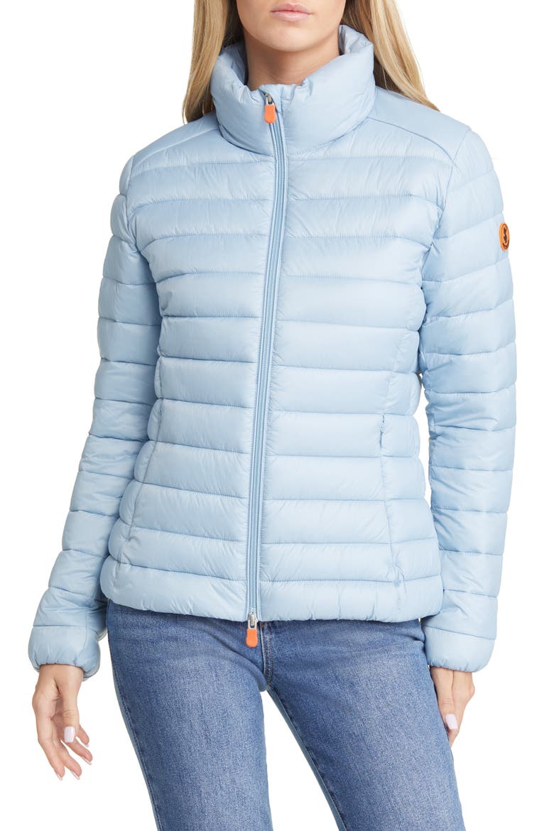 Carly Water Repellent Recycled Nylon Puffer Jacket, Alternate, color, POWDER BLUE