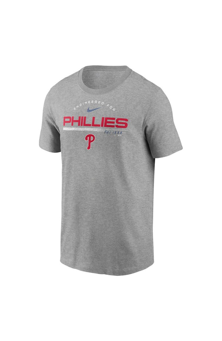 Nike Men's Nike Heather Gray Philadelphia Phillies Team Engineered Performance T-Shirt, Alternate, color, 