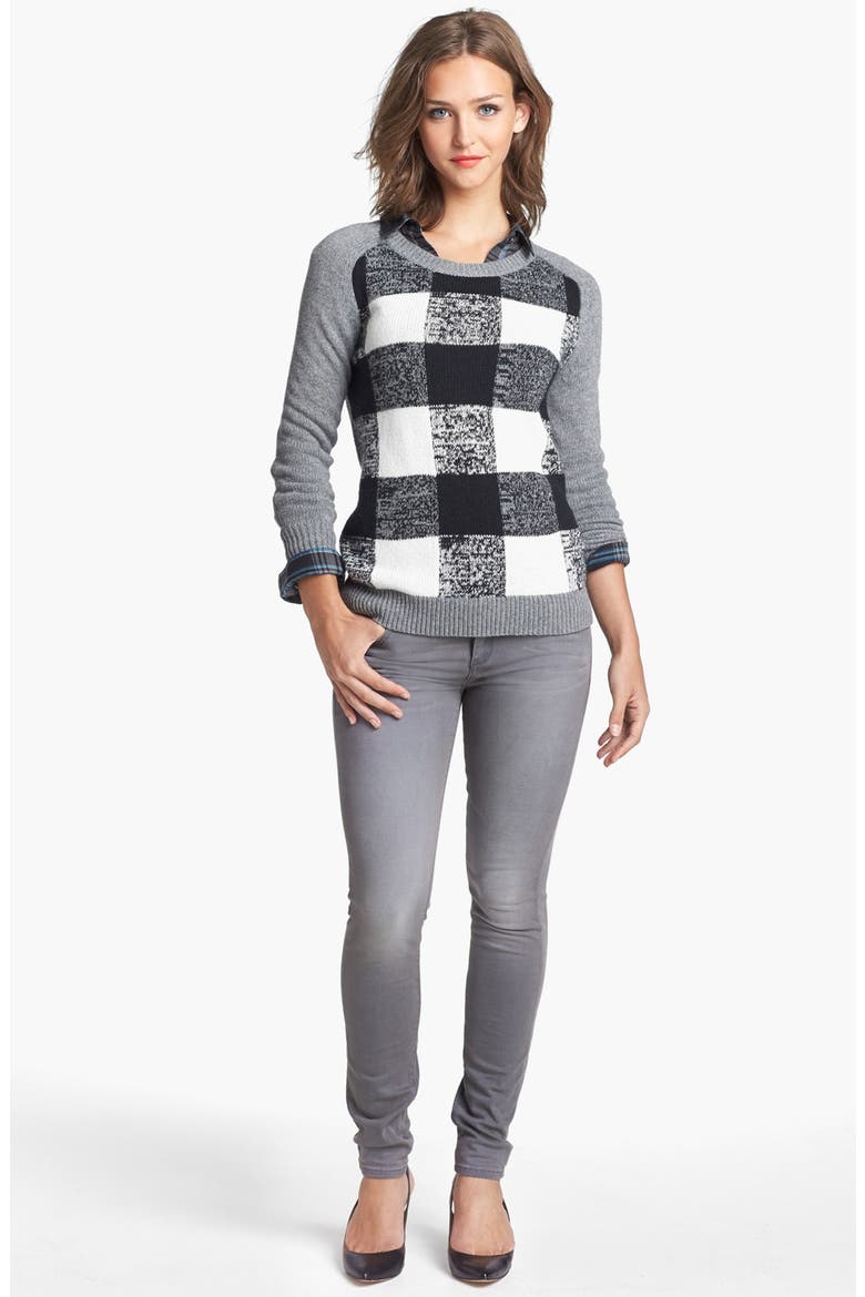 'Mia' Skinny Jeans, Alternate, color, GREY