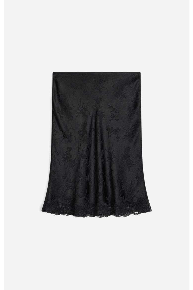 Hasna Jacquard Midi Skirt, Alternate, color, Noir